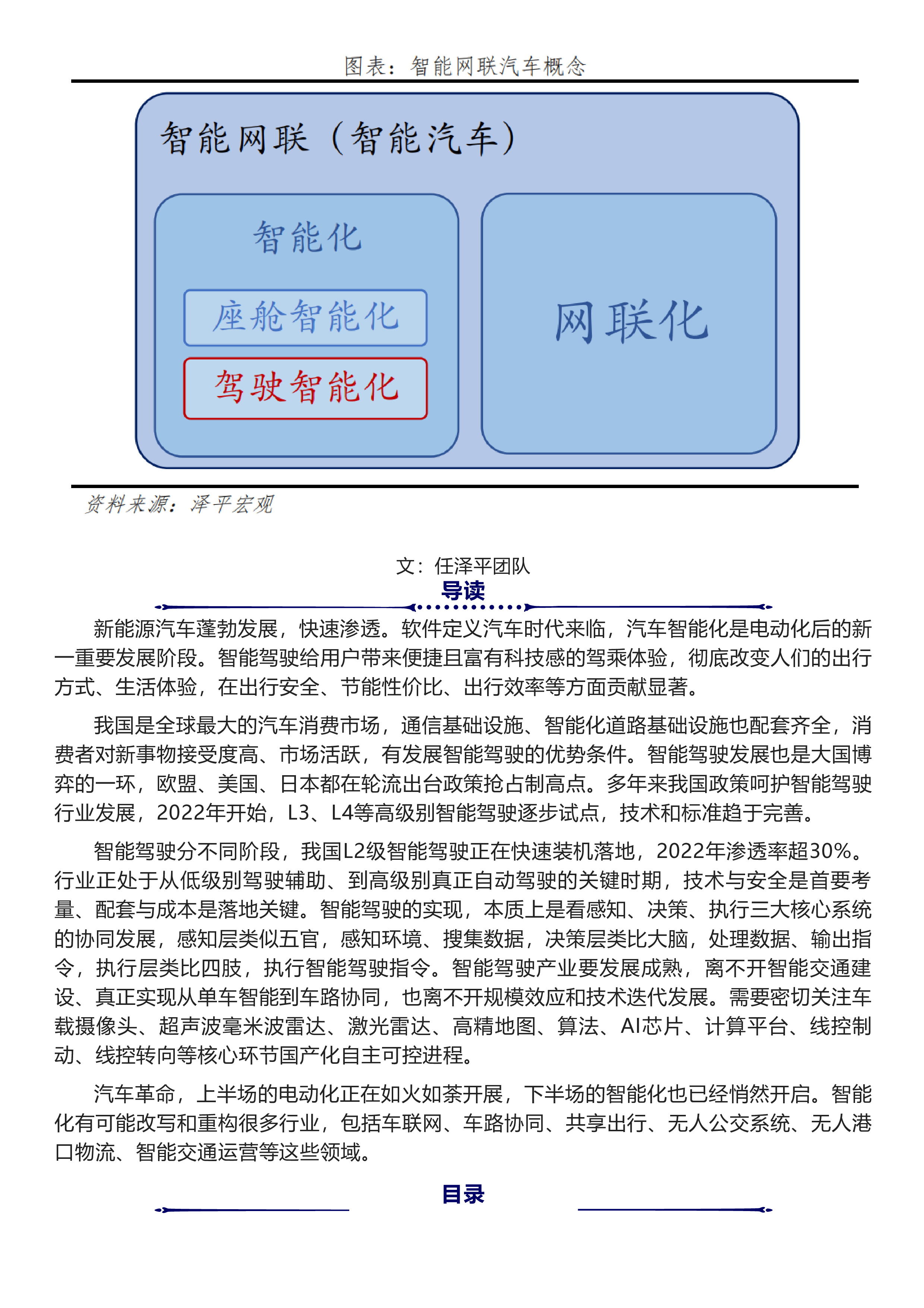 泽平宏观中国智能驾驶报告2023车联万物畅想智行20页